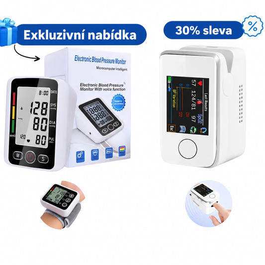 GlucoMax Multifunkční Glukometr + Elektronický Tonometr – KOUPÍTE 1, DOSTANETE 1 ZDARMA